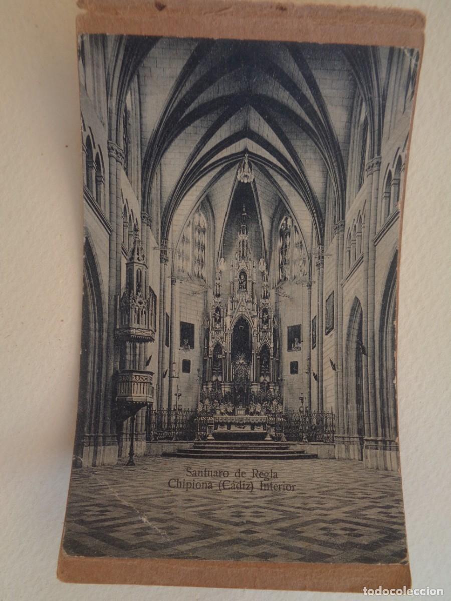 Postales: POSTAL DE CHIPIONA ( CADIZ ): SANTUARIO DE REGLA . PRINCIPIOS DE SIGLO. PEGADA A CARTULINA