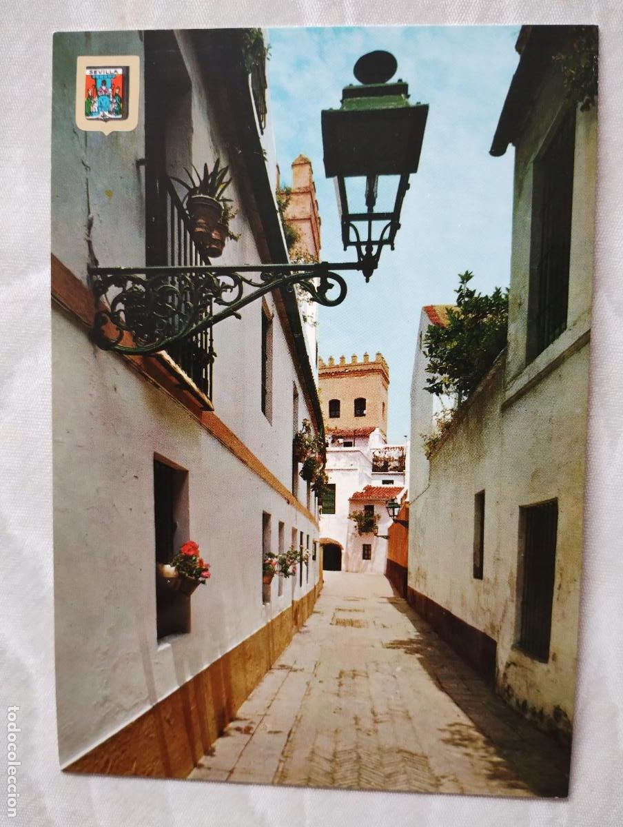 Postcards: N.&ordm; 108 SEVILLA &ndash; Torre&oacute;n/Tour de la Juder&iacute;a (Ediciones Fisa, Postales Escudo de Oro, sello Domingue