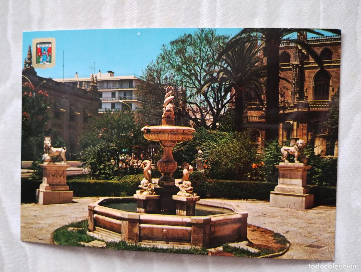 Postales: N&ordm; 255 SEVILLA - Jard&iacute;n Principal, Archivo de Indias&rdquo;, Ediciones Fisa, Dominguez-Madrid, Dep. Legal