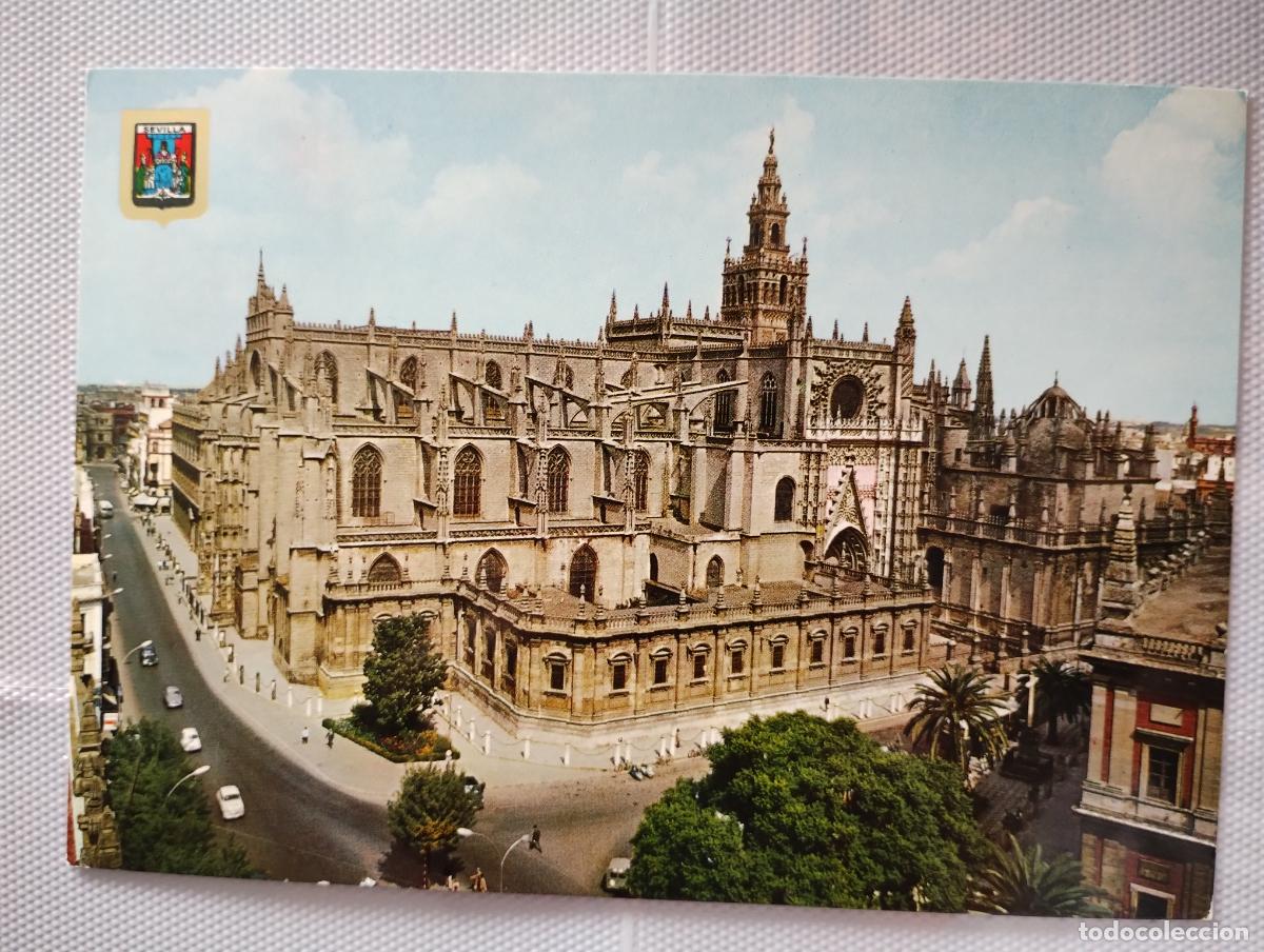 Postales: n&ordm; 236 Sevilla, Catedral, Dom&iacute;nguez-Madrid / Escudo de Oro-FISA