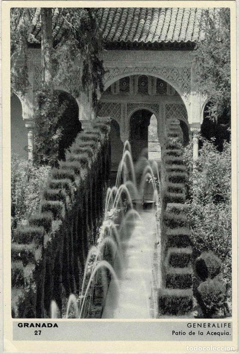 Postales: Postal Granada. Generalife. Patio de la Acequia. No 27