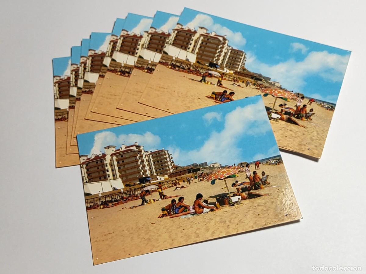 Postales: Lote 9 postales MATALASCA&Ntilde;AS , HUELVA N⁰ 39 PLAYA. Tarjetas nuevas antigua de ARRIBAS