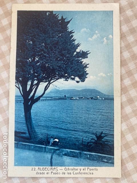 Postales: Algeciras. N&ordm; 22. Gibraltar y el Puerto desd Paseo de las Conferencias. L.Roisin. Sin circular