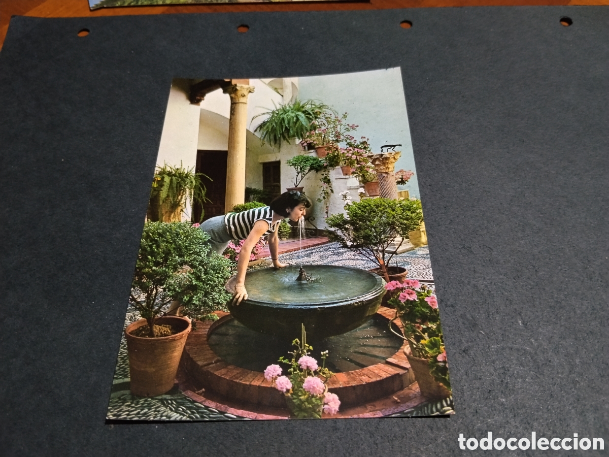 Postales: Postal Andaluc&iacute;a chica bebiendo de la fuente