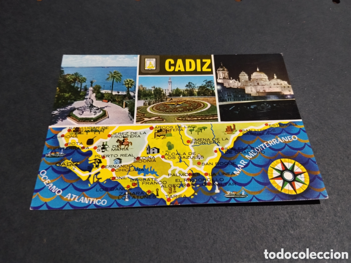 Postales: Postal C&aacute;diz mapa.........