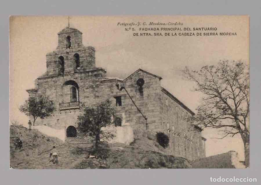 Postales: TARJETA POSTAL FACHADA PRINCIPAL DEL SANTUARIO DE NTRA. SRA. DE LA CABEZA DE SIERRA MORENA. N&ordm; 5