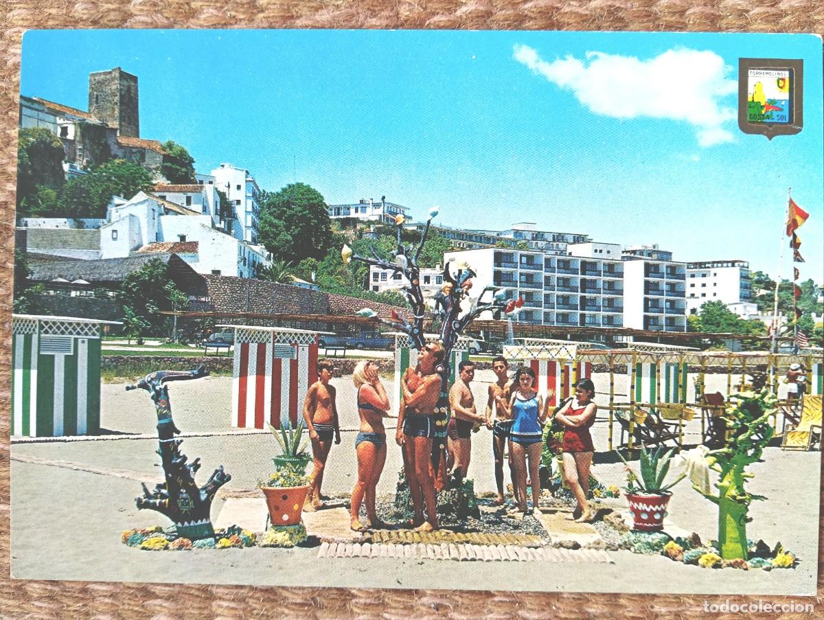 Postales: TORREMOLINOS - MALAGA - PLAYA DEL BAJONDILLO - ED. DOMINGUEZ
