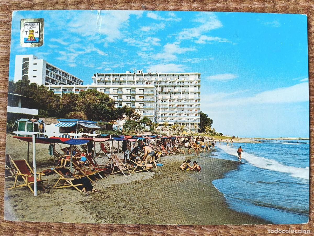 Postales: MARBELLA - MALAGA - HOTEL SKOL - ED. DOMINGUEZ