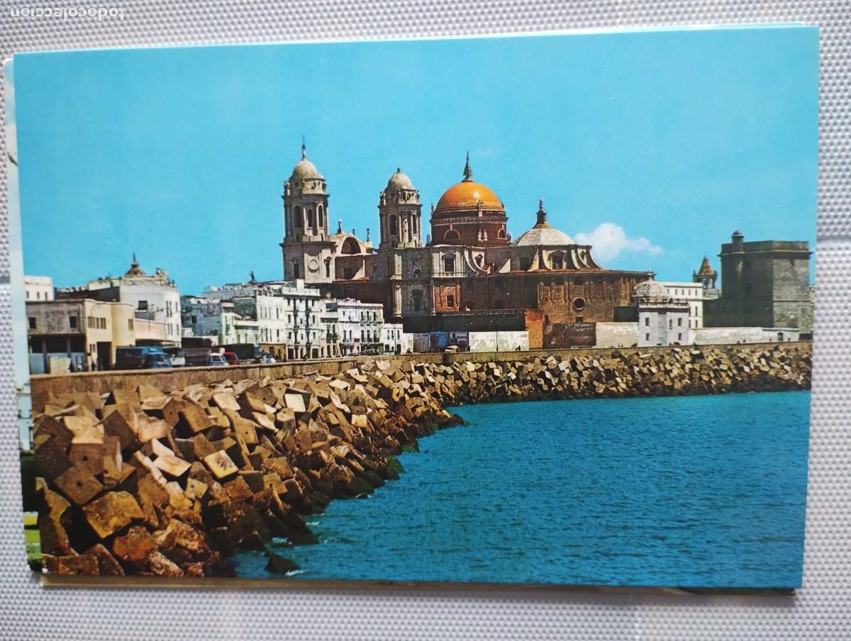 Postales: n&ordm; 18, C&aacute;diz, Campo del Sur y Catedral, Ediciones Ro-Foto, Otto Reuss, Barcelona