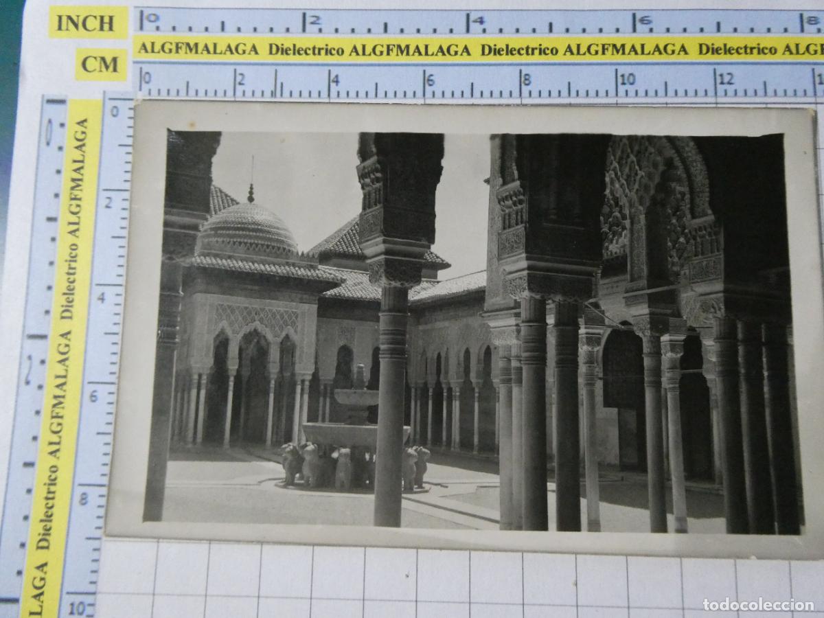 Postales: POSTAL DE GRANADA. A&Ntilde;OS 30 50. ALHAMBRA PATIO DE LOS LEONES. NEGTOR. 991