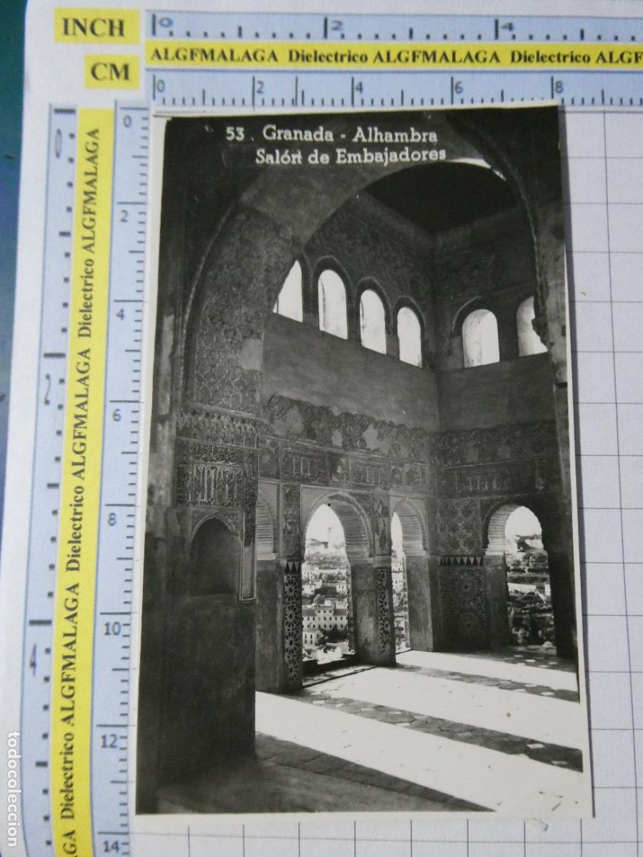 Postales: POSTAL DE GRANADA. A&Ntilde;OS 30 50. ALHAMBRA SAL&Oacute;N DE EMBAJADORES 53 . 1000