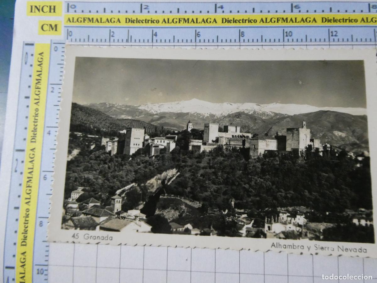 Postales: POSTAL DE GRANADA. A&Ntilde;OS 30 50. ALHAMBRA Y SIERRA NEVADA 45 . 1004