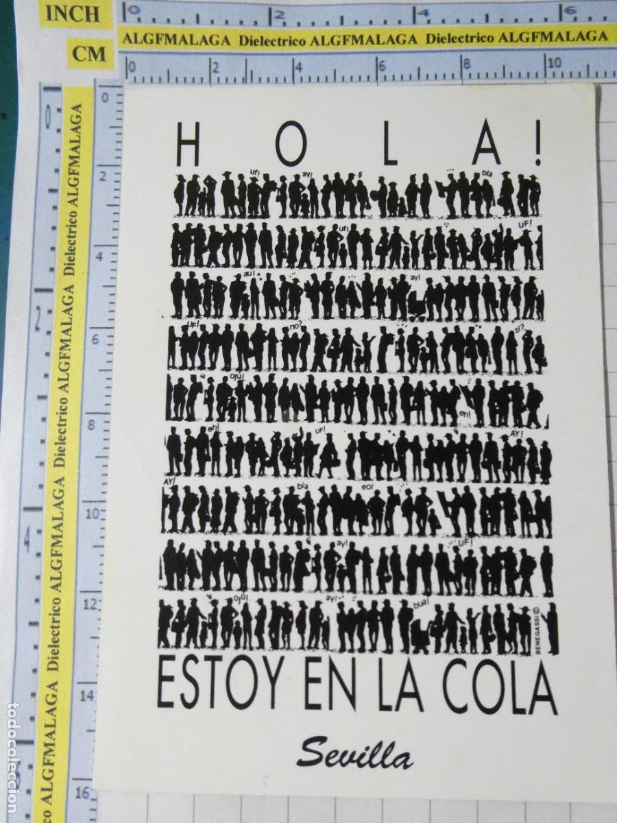 Postales: POSTAL DE LA EXPO 92 1992 SEVILLA?. HOLA ESTOY EN LA COLA. BENEGASI. 359