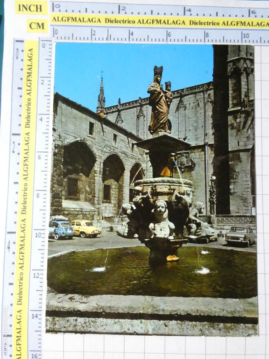 Postales: POSTAL DE BURGOS. A&Ntilde;O 1968 PLAZA DE SANTA MAR&Iacute;A FUENTE 2046 ARRIBAS. 4749