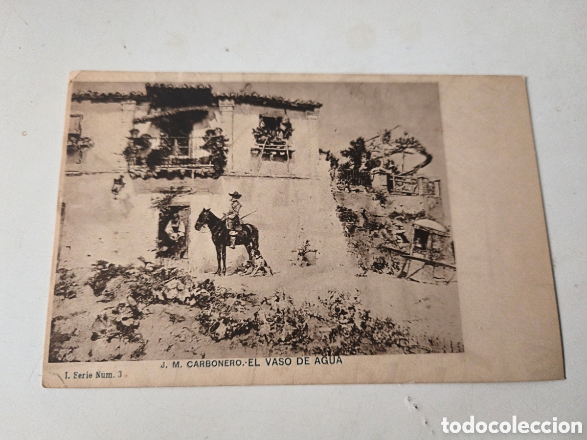 Postcards: Postal J.M.Carbonero. El vaso de agua.