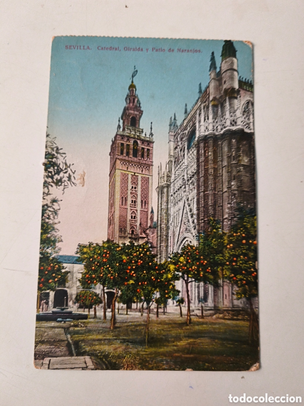 Postkarten: Postal Sevilla. Catedral, Giralda y pario de naranjos