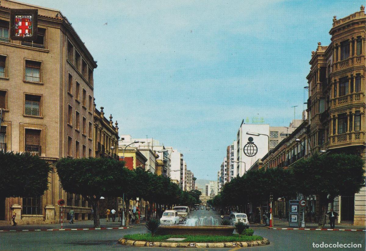 Postales: ALMERIA, AVENIDA DEL GENERAL&Iacute;SIMO - ESCUDO DE ORO N&ordm;46 - ESCRITA