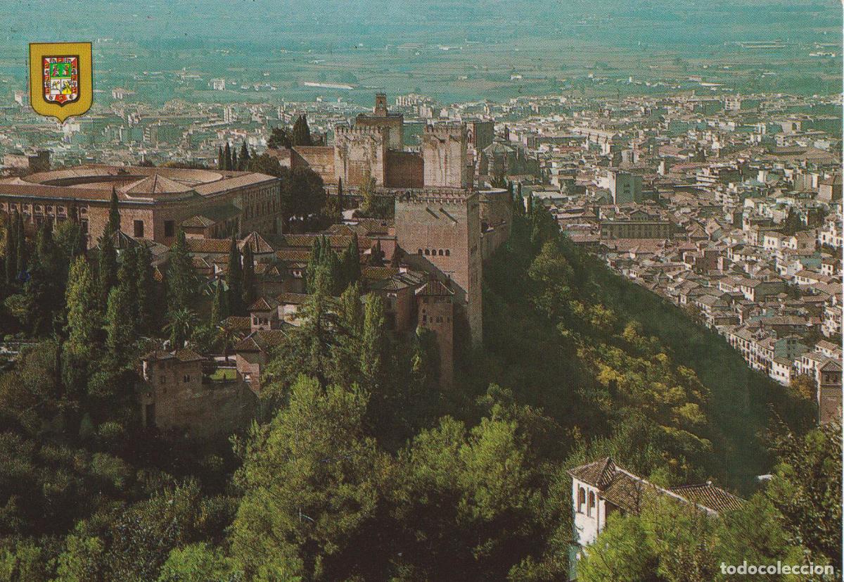 Postales: GRANADA, VISTA GENERAL - ESCUDO DE ORO N&ordm;157 - ESCRITA