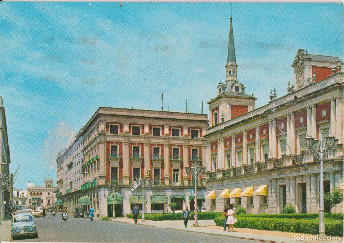 Postales: HIELVA, AYUNTAMIENTO Y GRAN VIA - GARCIA GARRABELLA N&ordm;1 - CIRCULADA 1966