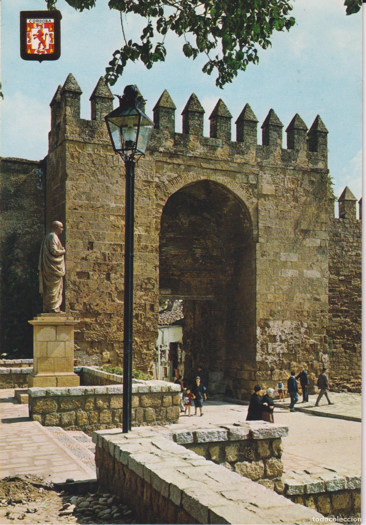 Postales: CORDOBA, MONUMENTO A S&Eacute;NECA EN LA PUERTA DE ALMODOVAR - ESCUDO DE ORO N&ordm;838 - S/C