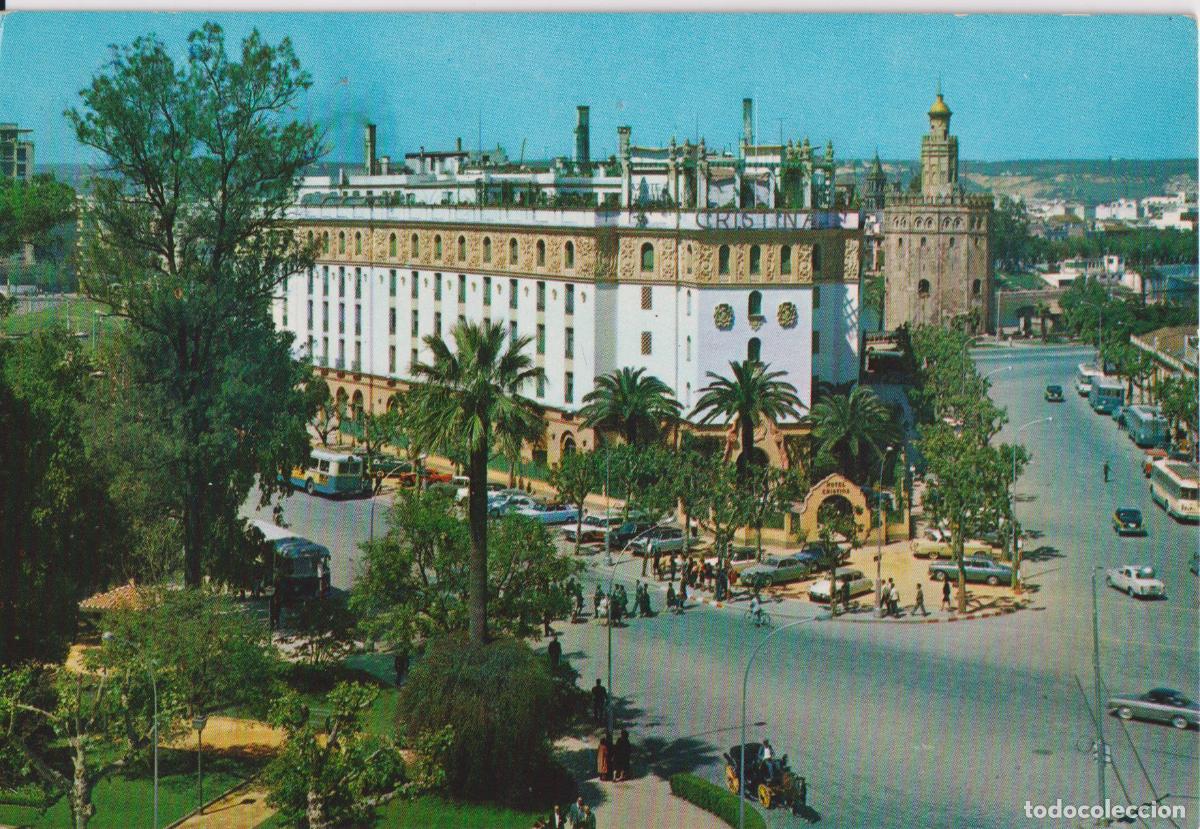 Postales: SEVILLA, HOTEL CRISTINA Y TORRE DEL ORO - EDICIONES RO-FOTO N&ordm;125 - ESCRITA 1964