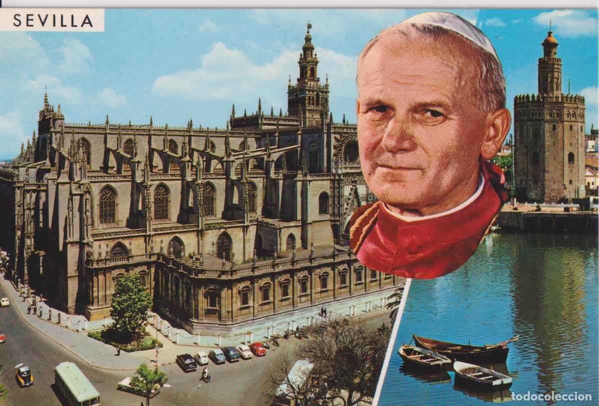 Postales: SEVILLA, CATEDRAL Y TORRE DEL ORO - DISTRIB- DE EDICIONES J. N&ordm;282 - ESCRITA
