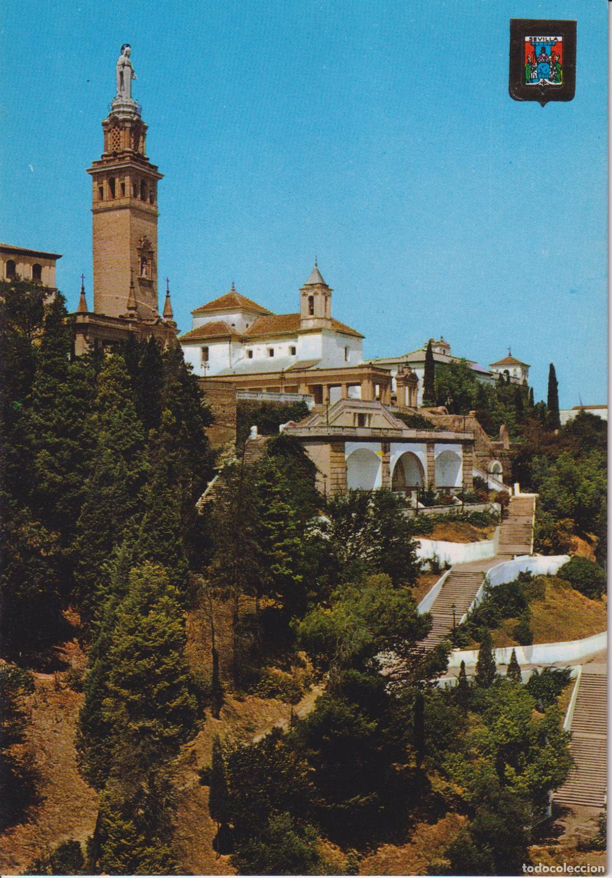 Postales: SEVILLA, SAN JUAN DE AZNALFARACHE, MONUMENTO AL SAGRADO CORAZ&Oacute;N - ESC.DE ORO N&ordm;5 - S/C