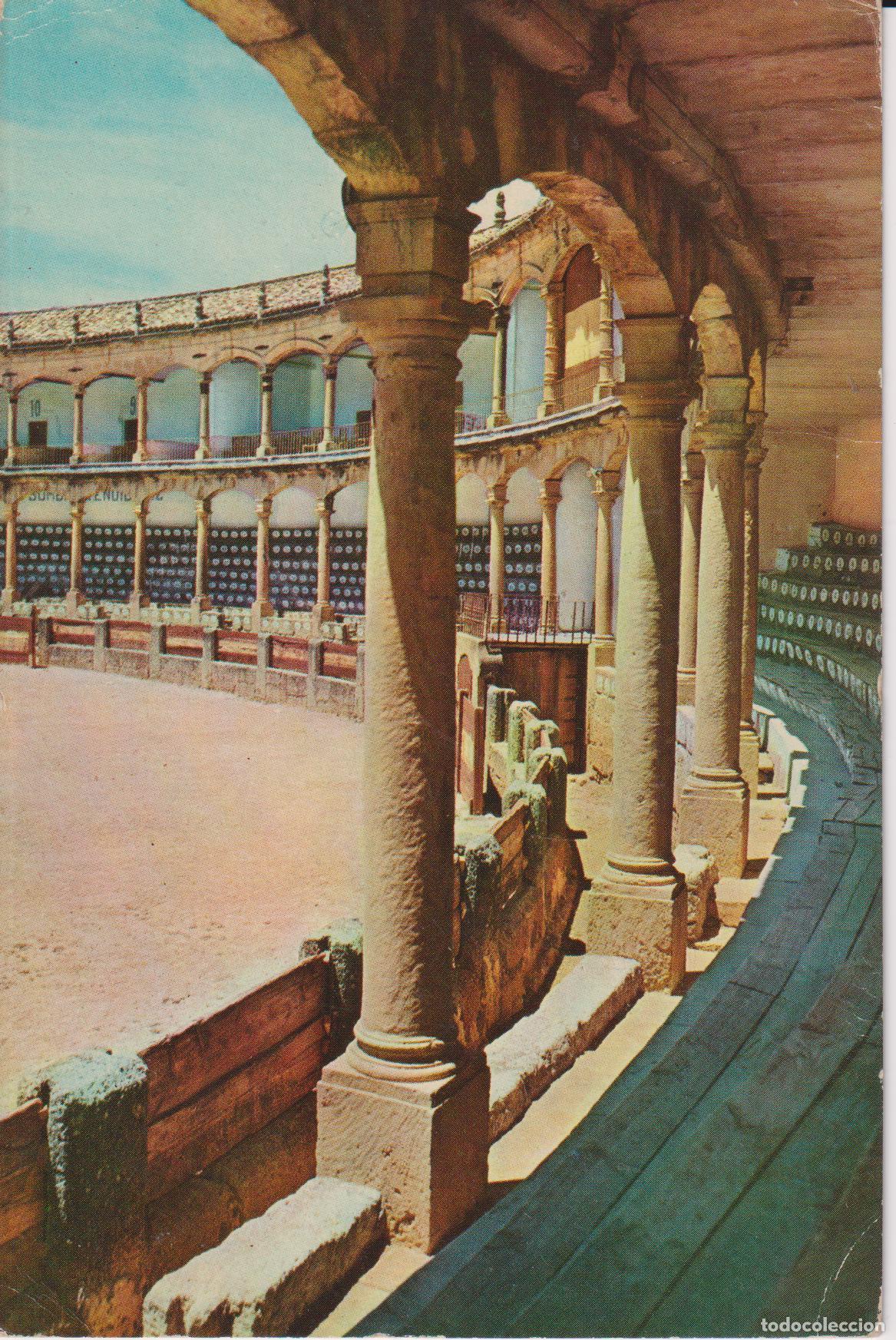 Postales: RONDA (MALAGA) PLAZA DE TOROS (LA M&Aacute;S ANTIGUA DE ESPA&Ntilde;A) - A.CAMPA&Ntilde;A N&ordm;8607 - ESCRITA 1961