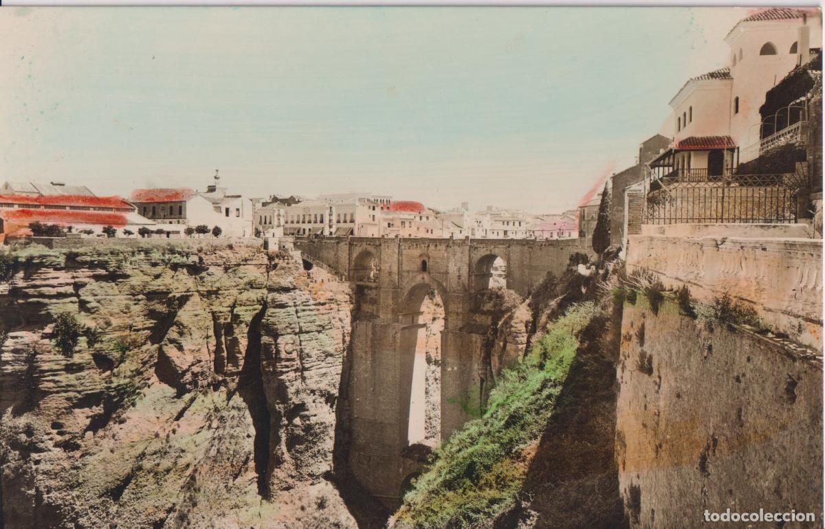 Postales: RONDA (MALAGA) PUENTE NUEVO - EDICIONES ARRIBAS N&ordm;212 - ESCRITA 1962