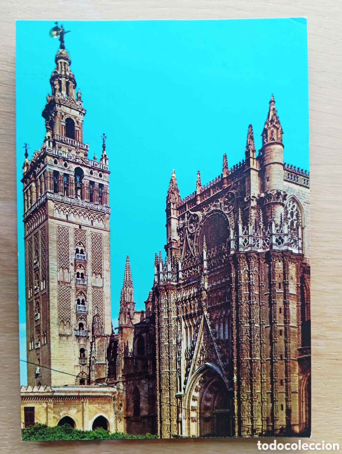 Postales: POSTAL SEVILLA LA CATEDRAL Y LA GIRALDA EDICIONES RO-FOTO 144 A&Ntilde;O 1965