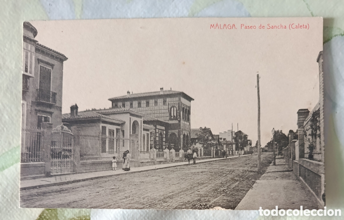 Postcards: M&aacute;laga postal 9 X 13 ctms Paseo de Sancha (Caleta).