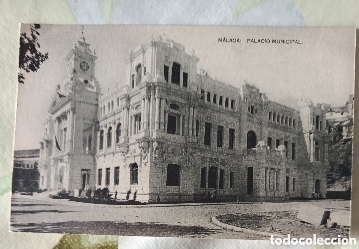 Postcards: M&aacute;laga postal 9 X 13 Palacio Municipal.