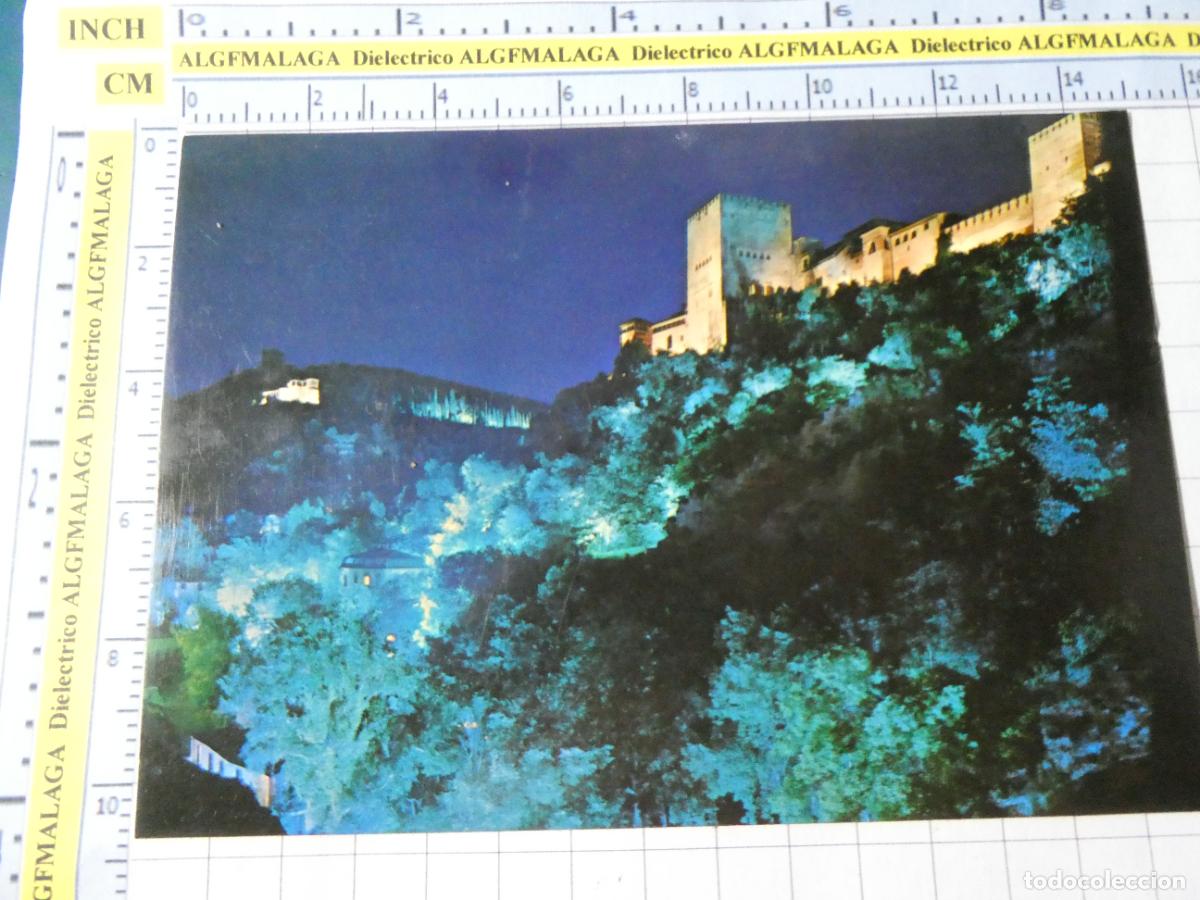 Postales: POSTAL DE GRANADA. A&Ntilde;O 1968 ALHAMBRA GENERALIFE NOCTURNA. 2166 ARRIBAS. 2242