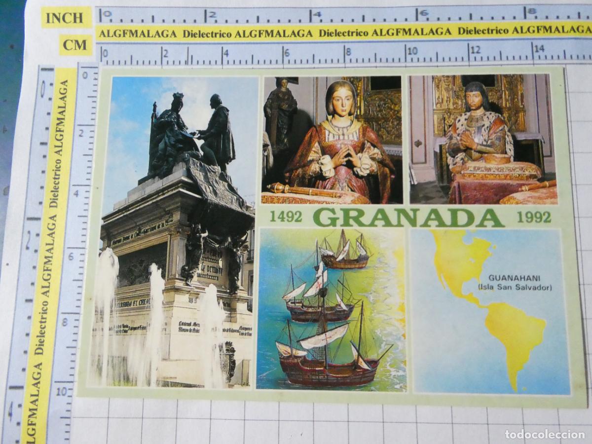 Postales: POSTAL DE GRANADA. A&Ntilde;O 1991. REYES CAT&Oacute;LICOS DESCUBRIMIENTO AM&Eacute;RICA ISABAL FERNANDO 602 ESCUDO. 2248
