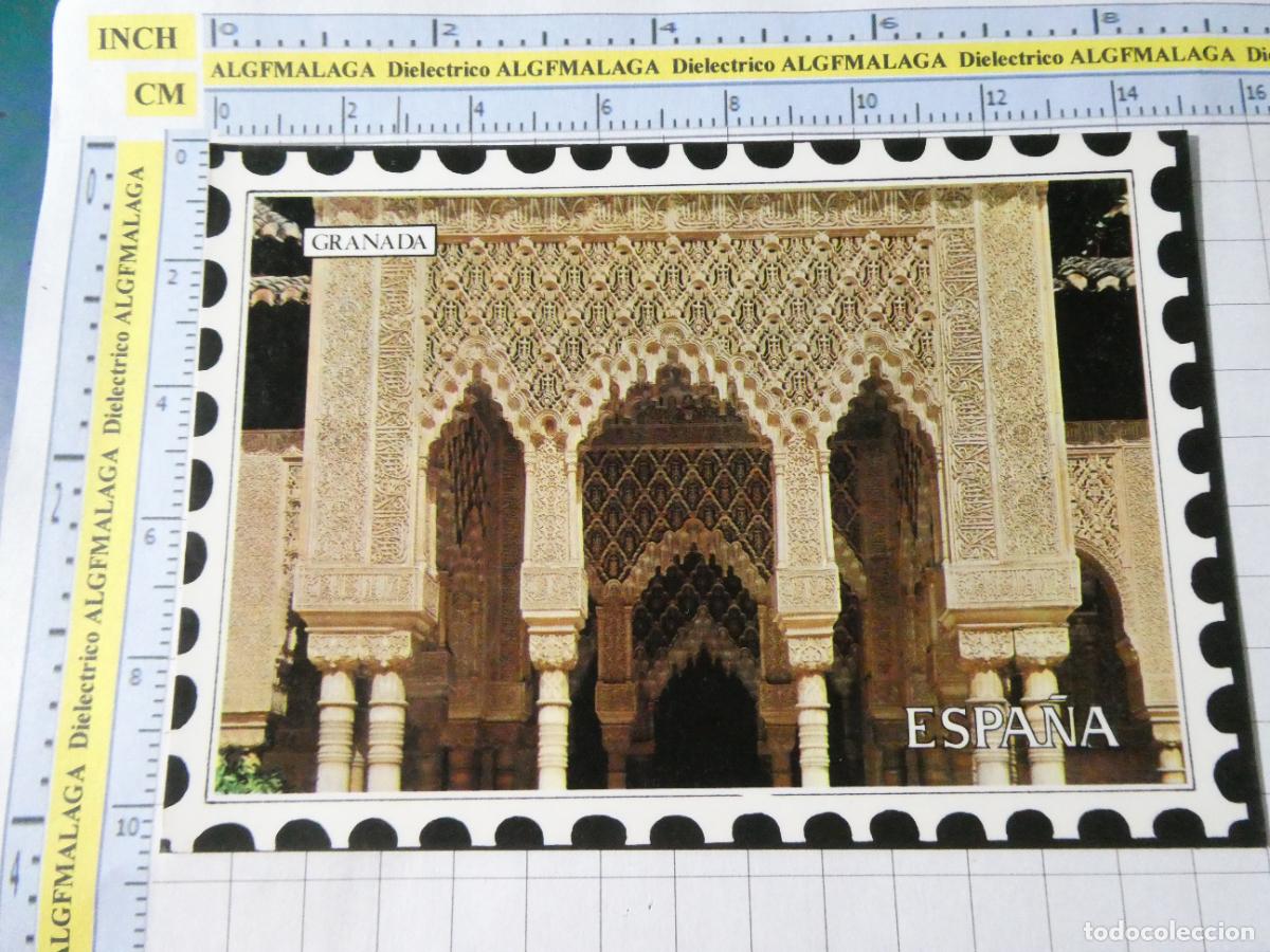 Postales: POSTAL DE GRANADA. A&Ntilde;O 1971. ALHAMBRA SELLO DETALLE DE LOS ARCOS DEL PATIO DE LOS LEONES 3270 . 2257