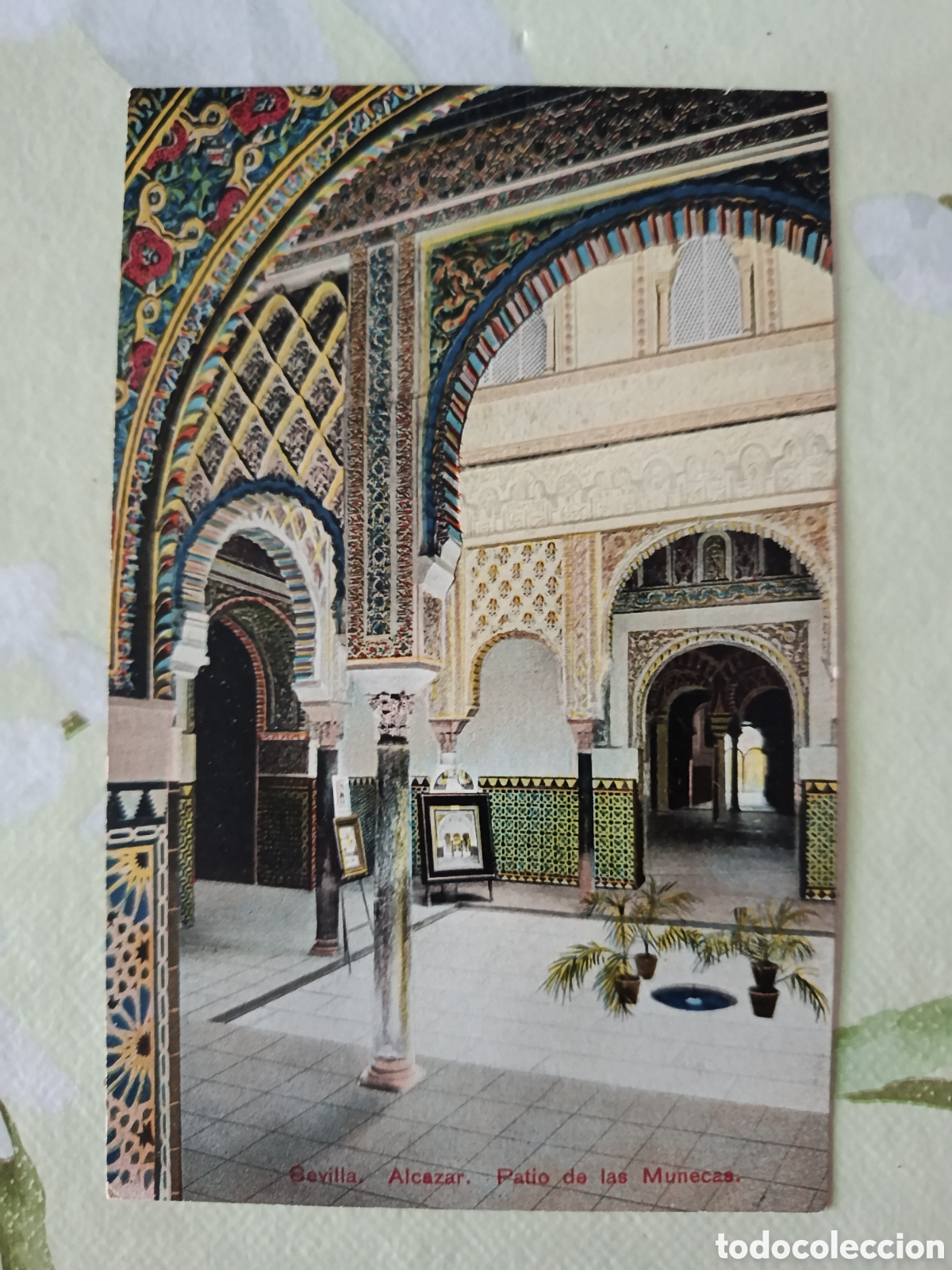 Postcards: Sevilla, Alc&aacute;zar patio de las mu&ntilde;ecas postal 9 X 13 ctms