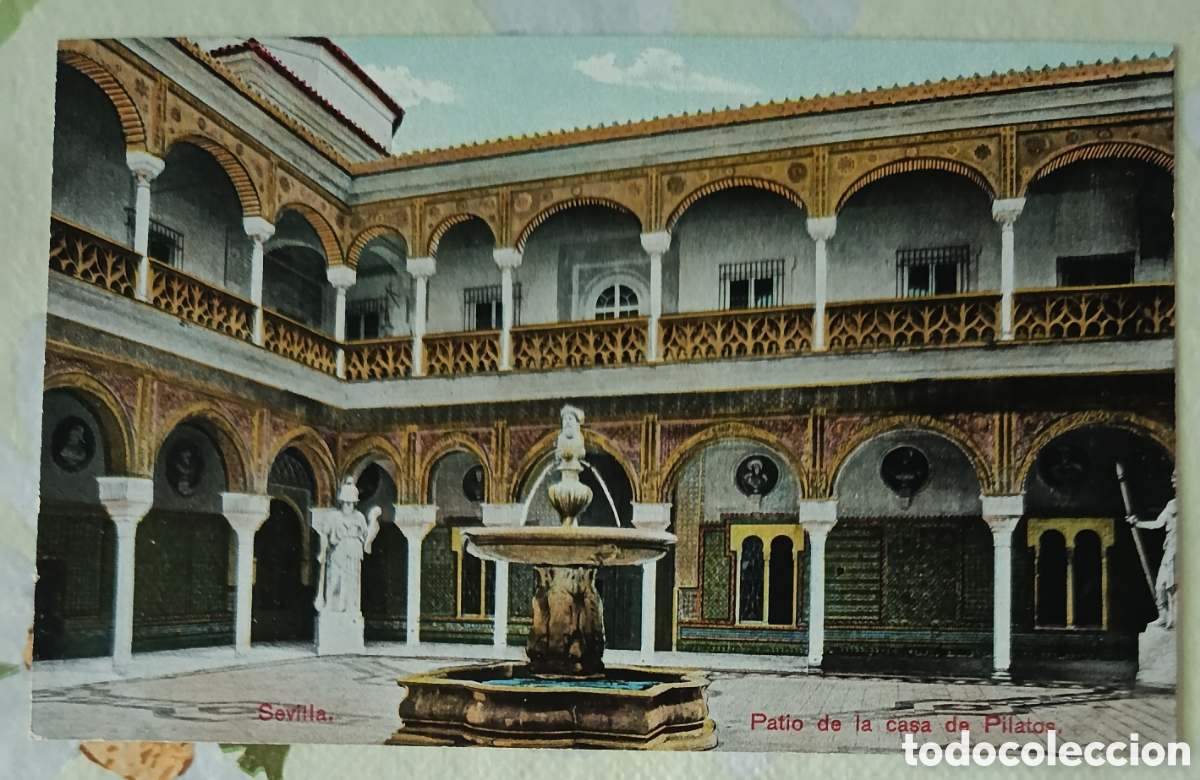 Cartes Postales: Sevilla, patio de la Casa de Pilatos postal 9 X 13 ctms.