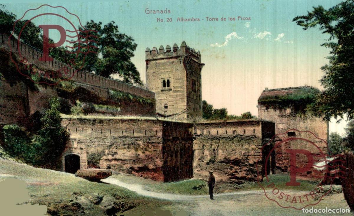 Postales: GRANADA. ALHAMBRA. TORRE DE LOS PICOS.