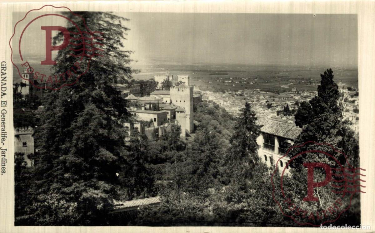 Postales: GRANADA. EL GENERALIFE. JARDINES.