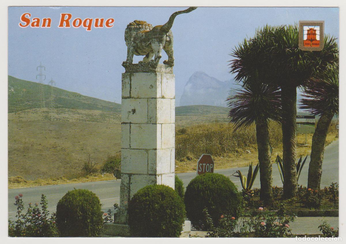 Postales: TARJETA POSTAL - CADIZ - SAN ROQUE - MONUMENTO, AL FONDO EL PE&Ntilde;ON - N&ordm; 14 - EDICIONES FISA