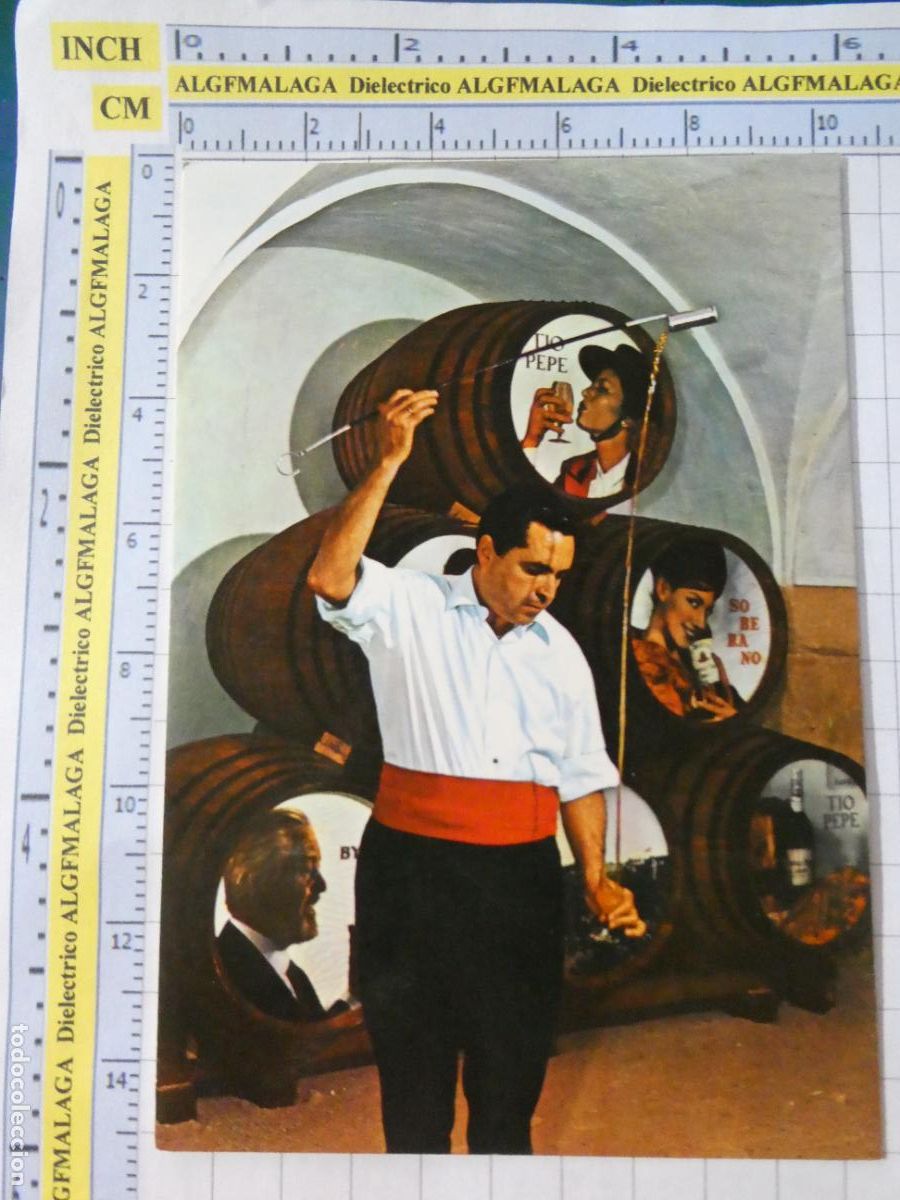 Postales: POSTAL DE C&Aacute;DIZ. A&Ntilde;O 1967. JEREZ DE LA FRONTERA VENENCIADOR PEPE ORTEGA. BODEGAS BYASS. 2579