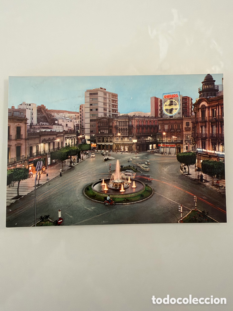 Postales: Postal antigua Almer&iacute;a Puerta Purchena nocturna. (2531/XIV). Ediciones Arribas - Zaragoza