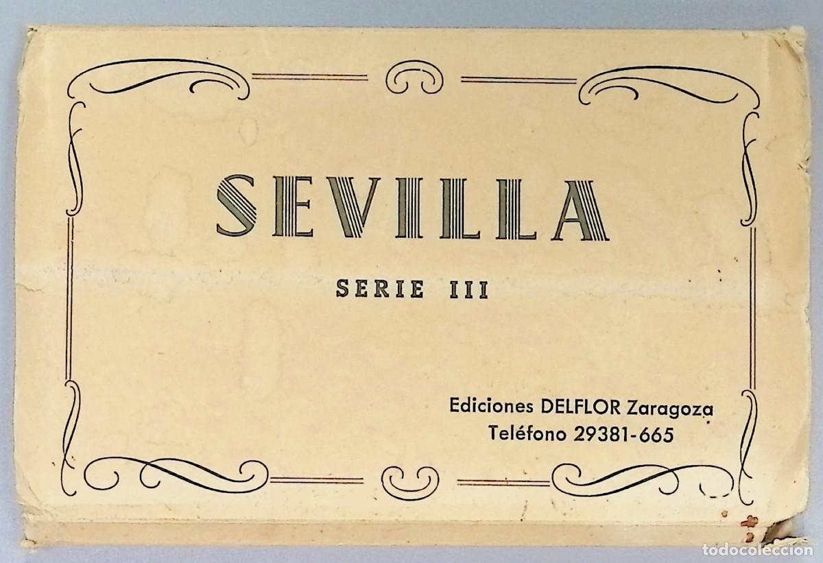 Postales: Sevilla. Serie III.Ediciones Delflor, Zaragoza, [ca. 1950-1965]. &Aacute;lbum desplegable en acorde&oacute;n