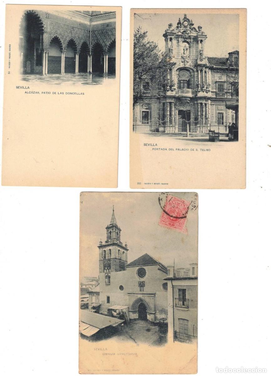Postkarten: SEVILLA. 3 POSTALES. HAUSER Y MENET