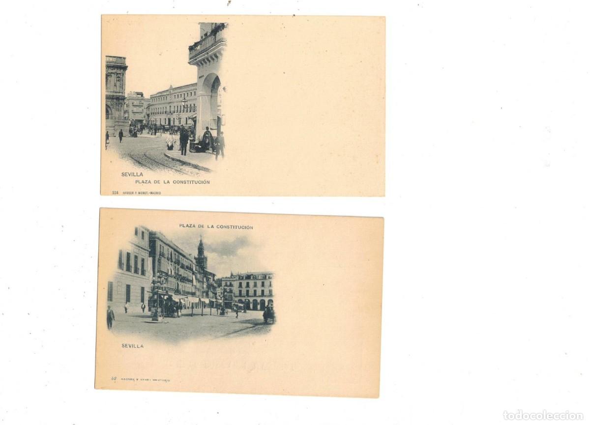 Postales: SEVILLA. 2 POSTALES. HAUSER Y MENET