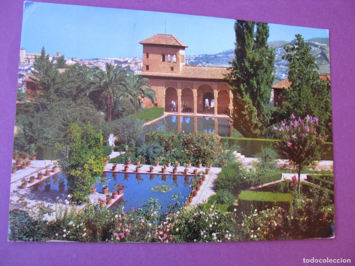 Postales: POSTAL DE GRANADA. ALHAMBRA. JARDINES DEL PARTAL Y TORRE DE LAS DAMAS. AGATA. CIRCULADA