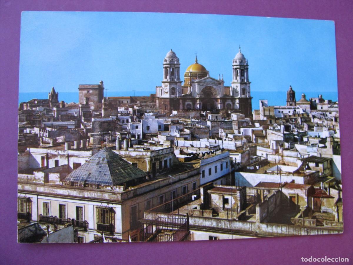 Cartoline: POSTAL DE CADIZ. VISTA PARCIAL Y CATEDRAL. GARCIA GARRABELLA. 12
