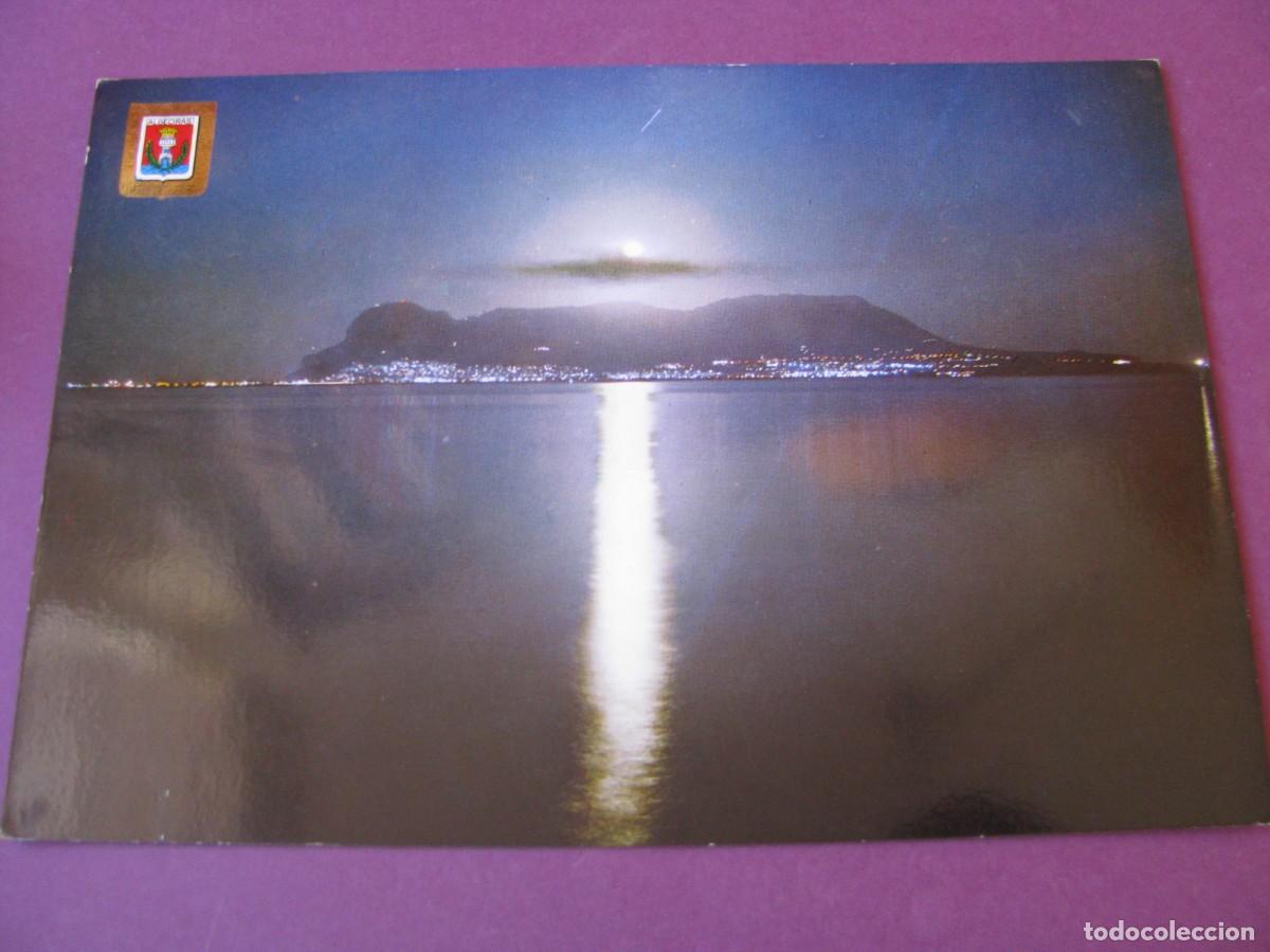Postcards: POSTAL DE BAHIA DE ALGECIRAS. VISTA NOCTURNA DEL PE&Ntilde;ON DE GIBRALTAR. SUBIRATS CASANOVAS 22