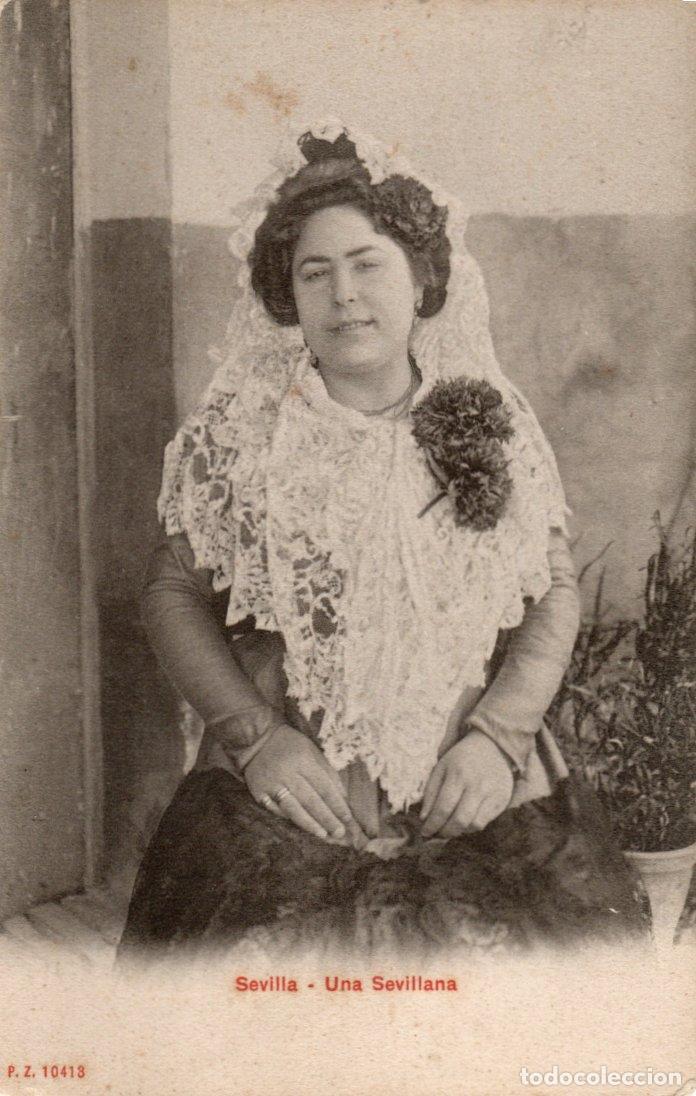 Cartoline: BONITA POSTAL - SEVILLA - UNA SEVILLANA - P.Z. 10418