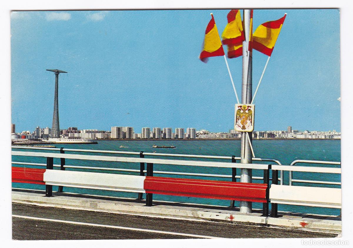 Postkarten: Panor&aacute;mica desde el puente Jos&eacute; Le&oacute;n de Carranza. C&aacute;diz. Ed Sicilia N&ordm; 72